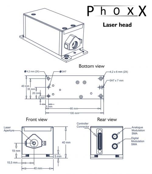 PhoxX dimensional drawing laser head PhoxX dimensional drawing laser head