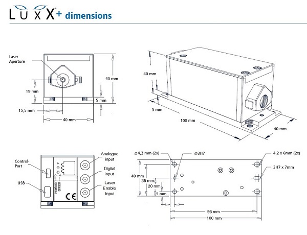 LuxX+ dimensional drawings