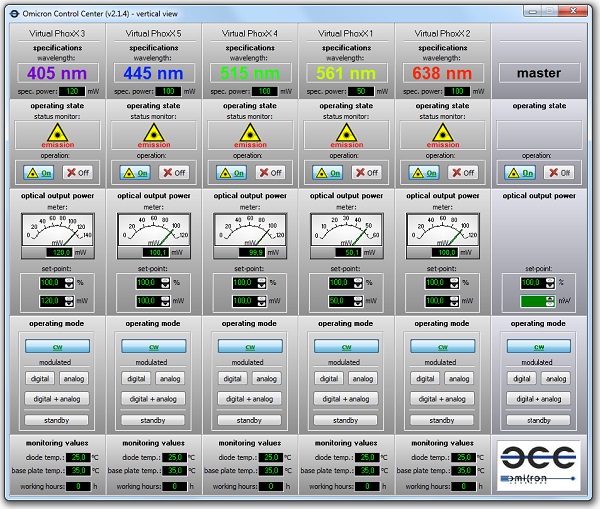 Omicron Control Center (OCC) - Laser Control Software